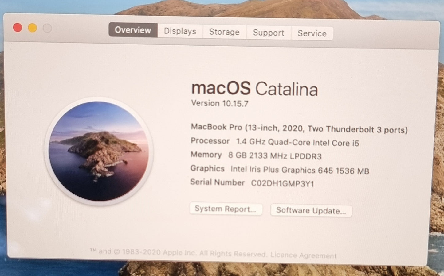 APPLE MACBOOK PRO 13 RETINA TOUCHID INTEL CORE i51.4GHZ 8GB 256GB 2020