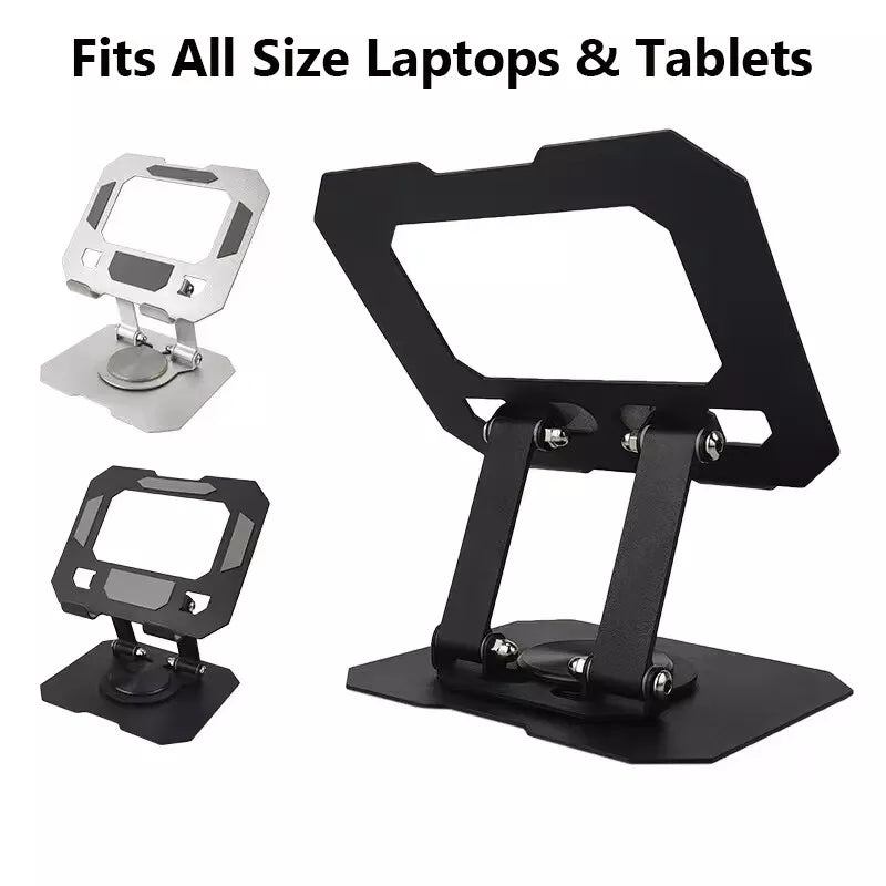 360° Metal Portable Laptop Tablet Stand Riser Bracket Adjustable Holder For Desk