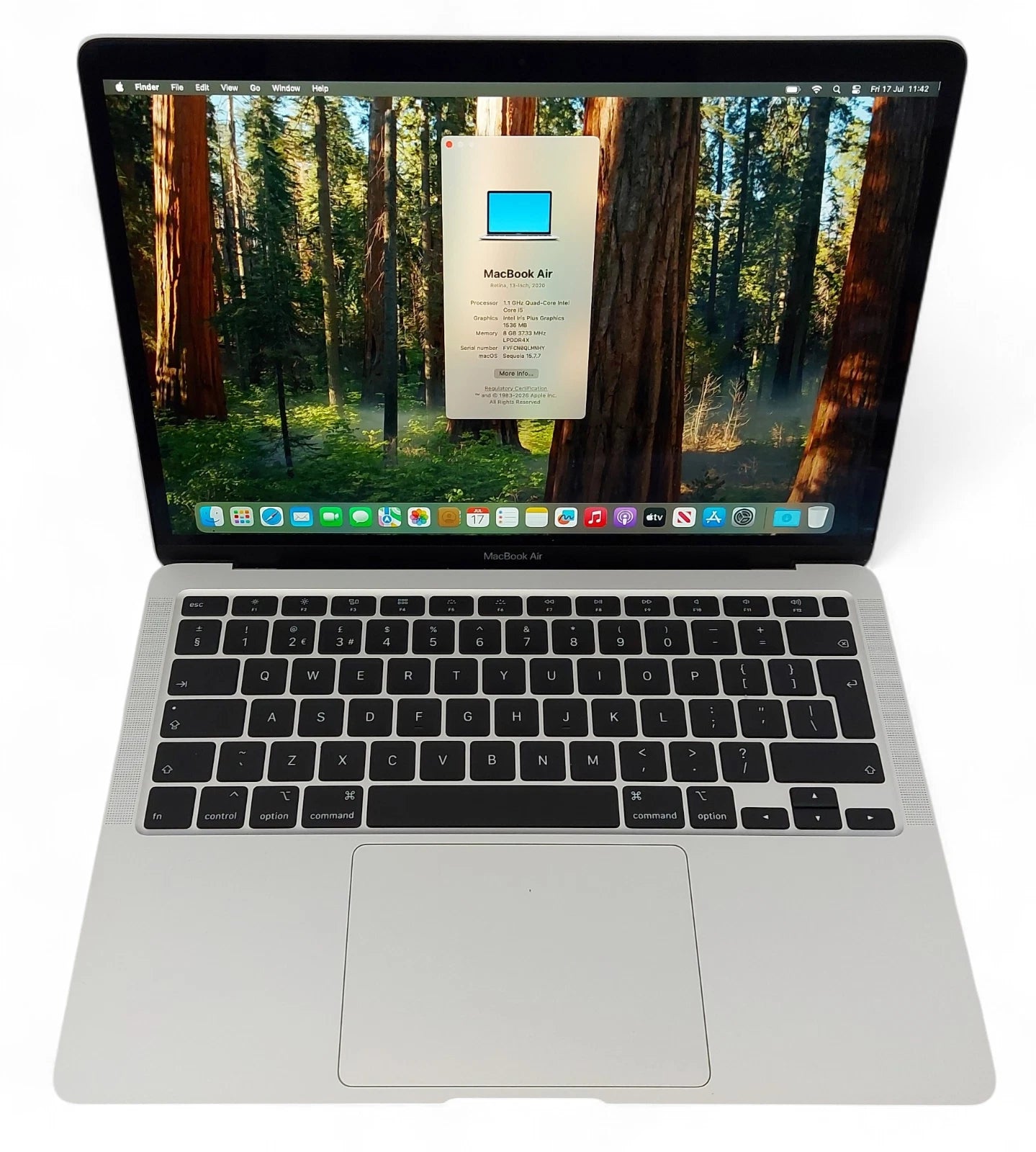 Apple MacBook Air (2020/21) 13.3" Retina Laptop | Intel Core i5 10th Gen 1.10GHz | 8GB RAM | 256GB SSD