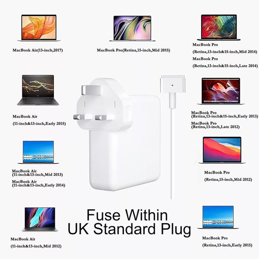 85W MagSafe 2 Charger For MacBook Pro 13" 15" 17" A1398 A1466 A1502 A1425 A1465