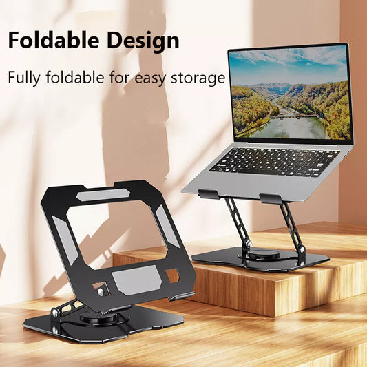 360° Metal Portable Laptop Tablet Stand Riser Bracket Adjustable Holder For Desk